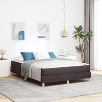 Boxspring bed Bruin 160 x 200 cm Stof en Engineered Hout - thumbnail