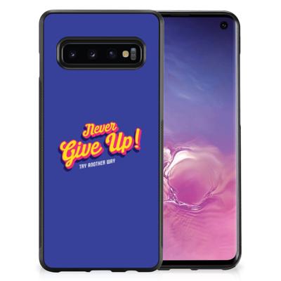 Samsung Galaxy S10 Hoesje met Quotes Never Give Up