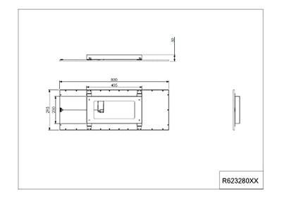 Trio PlafonnièreAlpha 80cm - 3000K zwart - R62328032