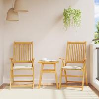 Tuinzitkussens 4 st vierkant 45x45x2 cm crmekleurig - thumbnail