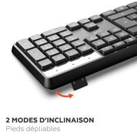 Draadloos toetsenbord Mobility Lab ML313979 Azerty Frans Zwart - thumbnail