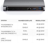 Satechi Thunderbolt 4 dock EU - Space Gray - thumbnail