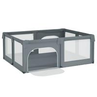 Babybox met 2 deuren oxford stof lichtgrijs - thumbnail