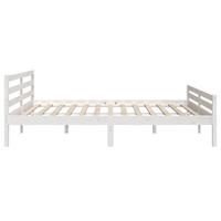 Bedframe massief hout wit 180x200 cm - thumbnail