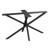 Stalen tafelonderstel zwart mikado 140 bij 70 cm en hoogte 73 cm (4 x 4 cm) - thumbnail