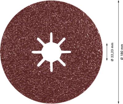 Bosch Accessories 2608621797 Fiberschijf Diameter 180 mm Boordiameter 22.23 mm 1 stuk(s)