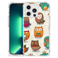iPhone 13 Pro Max Case Anti-shock Vrolijke Uilen - thumbnail