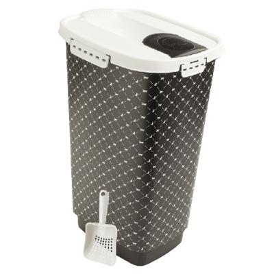 Rotho Mypet Voercontainer Zwart/Wit Hondenvoerbewaarbak 50L
