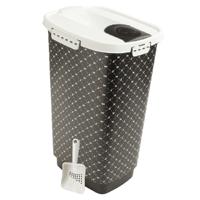 Rotho Mypet Voercontainer Zwart/Wit Hondenvoerbewaarbak 50L - thumbnail