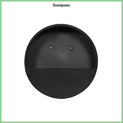 Wand bloempot Natural Wally 40x7 cm zwart