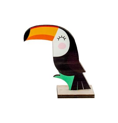 Houten Toekan Decoratie Dubbelzijdig (10cm)