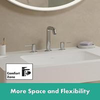 Hansgrohe Tecturis S 3-gats wastafelkraan 150 met afvoerplug, chroom - thumbnail