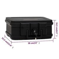 Kluis 38x32,5x16,5 cm polypropeen zwart - thumbnail