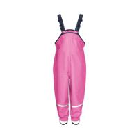 Playshoes regenbroek bretels fleece gevoerd Uni Fuchsia-116 - thumbnail