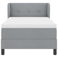 Boxspringbed met matras met matras Lichtgrijs 90 x 200 cm Stof - thumbnail