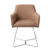 Jesper Home Eetkamerstoel 'Hofu' Beehive Steel, kleur French Toast - thumbnail
