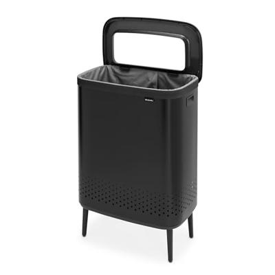 Brabantia Bo hi wasbox 2 x 45 liter matt black Brabantia Bo hi wasbox 2 x 45 liter matt black