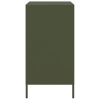Dressoir 68x39x73,5 cm koudgewalst staal olijfgroen - thumbnail