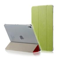 Zijde textuur horizontale Flip magnetische PU lederen case voor iPad Pro 11 inch (2018) met drie-opvouwbare houder & slaap/Wake-up functie (groen) - thumbnail