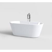 Clou InBe Vrijstaand Ligbad Ovaal 165x73.5x61.5 cm Acryl Wit Met Overloop Wit - thumbnail