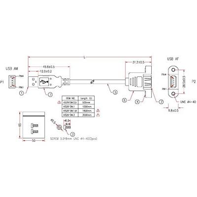 EFB Elektronik k5291sw.1,8 V2 6ft USB A USB A zwarte USB-kabel – USB-kabels (6ft, USB A, USB A, mannelijk/mannelijk, zwart, recht)