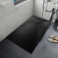Douchebak AquaSplash Naxos SMC 120x80 cm Stone-look Mat Zwart Aquasplash - thumbnail
