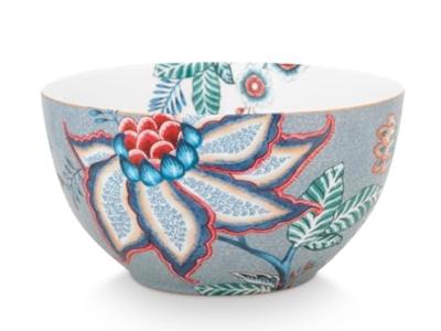 Pip Studio Flower Festival Kom Lichtblauw 15 cm - thumbnail