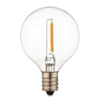 G40 LED Filamentlamp E12 - 3 Volt 0,6 Watt 30 lumen - 2700K warm wit - 15.000 branduren - thumbnail