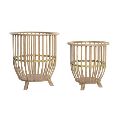 Plantenbakkenset DKD Home Decor 35 x 35 x 37 cm Natuurlijk Lichtbruin Bamboe Plantenbakkenset DKD Home Decor 35 x 35 x 37 cm Natuurlijk Lichtbruin Bamboe