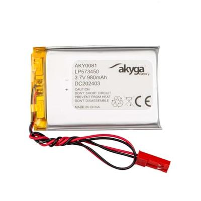 Akyga LP573450 Accupack Batterijgrootte: Speciaal LiPo 3.7 V 980 mAh
