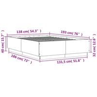 Bedframe met LED-verlichting sonoma eikenkleurig 135x190 cm - thumbnail