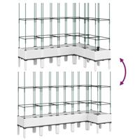 Plantenbak met latwerk 160x120x142,5 cm polypropeen wit - thumbnail