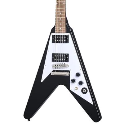 Epiphone Kirk Hammett 1979 Flying V Ebony elektrische gitaar met hard case