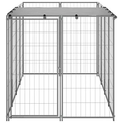 VidaXL Hondenkennel 330x110x110 cm staal zwart