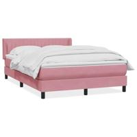 Boxspring met matras fluweel roze 160x210 cm - thumbnail