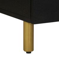 Salontafel 80x54x40 cm bewerkt hout zwart - thumbnail