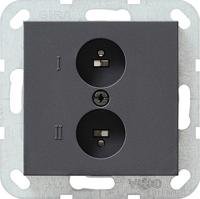 Gira luidsprekercontactdoos antraciet - thumbnail