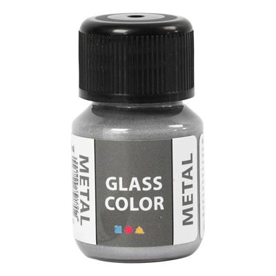 Creativ Company Glass color metal verf - zilver, 30ml