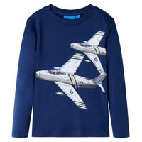 VidaXL Kindershirt met lange mouwen 92 marineblauw - thumbnail