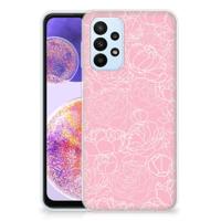 Samsung Galaxy A23 | TPU Case | White Flowers - thumbnail