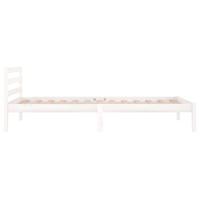 Bedframe massief grenenhout wit 90x200 cm - thumbnail