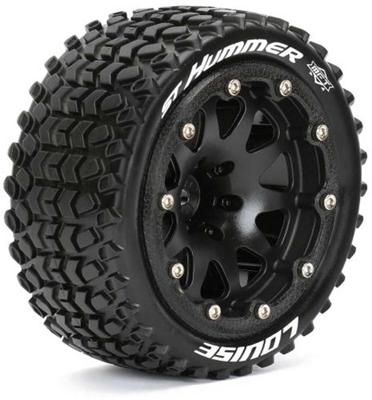 Louise ST-HUMMER - MFT 1/10 banden op 2.8" bead-lock velgen Zwart - 1/2 Offset - Hex 12mm Louise ST-HUMMER - MFT 1/10 banden op 2.8" bead-lock velgen Zwart - 1/2 Offset - Hex 12mm