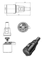 Bachmann 919.177 Koppeling met randaarde Rubber, Silicone 250 V Zwart IP44 - thumbnail