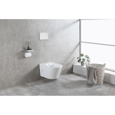 Wiesbaden Vesta Wandcloset Rimless met Bidetkraan - Koud Water - Mat Wit