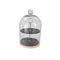 Etagere leisteen met glazen stolp - thumbnail