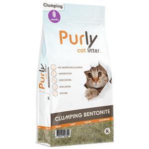Purly Clumping bentoniet kattenbakvulling Lavender 5 liter Purly Clumping bentoniet kattenbakvulling Lavender 5 liter