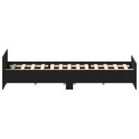 Bedframe zonder matras 120x190 cm bewerkt hout zwart eikenkleur - thumbnail