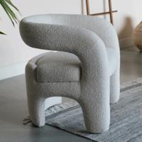 ZILT Fauteuil 'Genia' Bouclé, kleur Off White - thumbnail