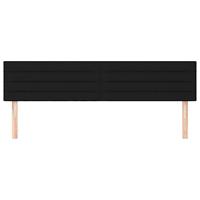 Hoofdborden 2 st 90x5x78/88 cm stof zwart - thumbnail