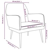 Fauteuil 62x79x79 cm fluweel geel - thumbnail
